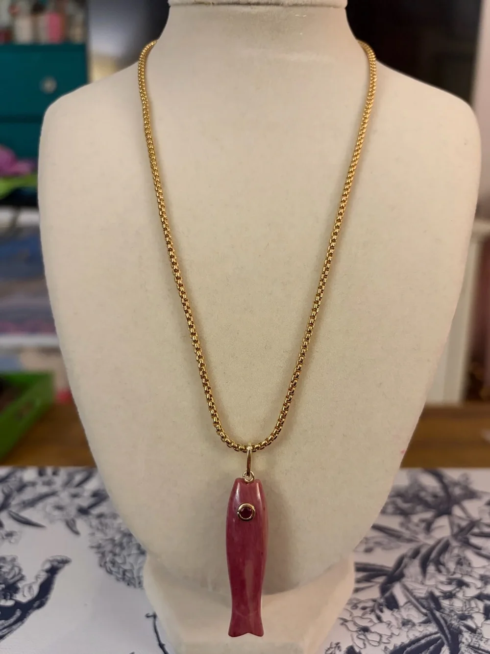 The Lucky Pink Fish Statement Necklace 🐟💗 Meet your new lucky charm.